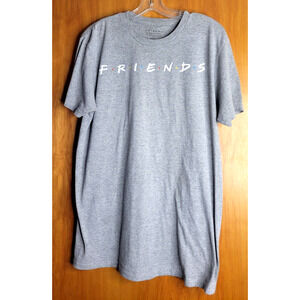 Women's FRIENDS TV Show Gray T Shirt Size Large Short Sleeve Comfort Casual Top